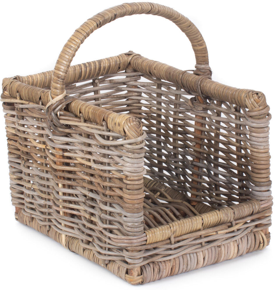August Grove Tweedbrook Open Ended Log Carrier Basket Grey Small
