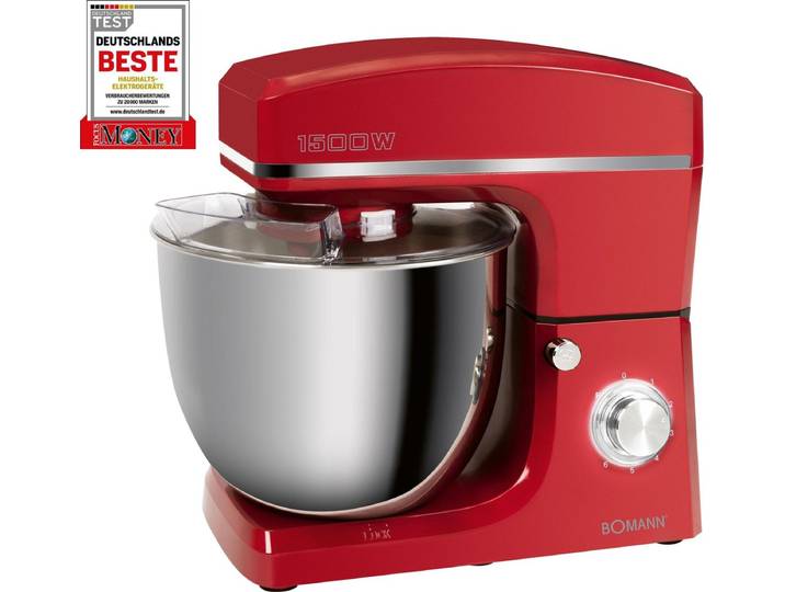 Bomann KM 6036 CB - Keukenmachine - 1500 W - 10 liter - Rood