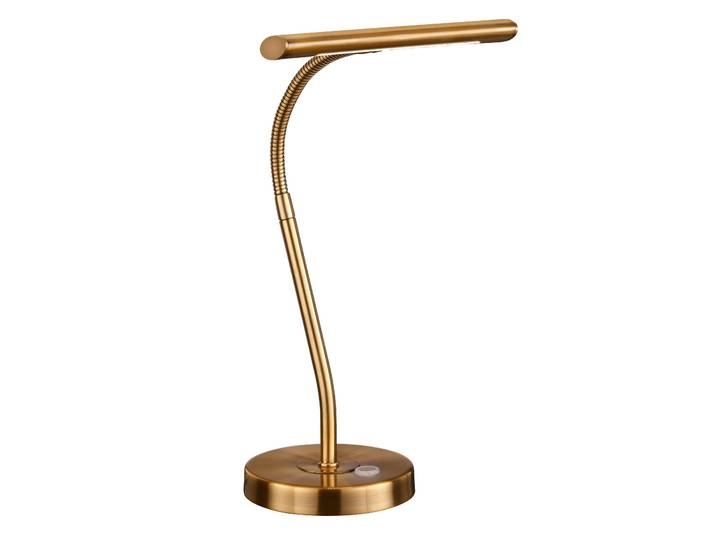 TRIO LEUCHTEN LED Tischleuchte Curtis , grau (messingfarben), 1, Ø 12cm H: 35cm, Leuchten, LED Tischleuchte