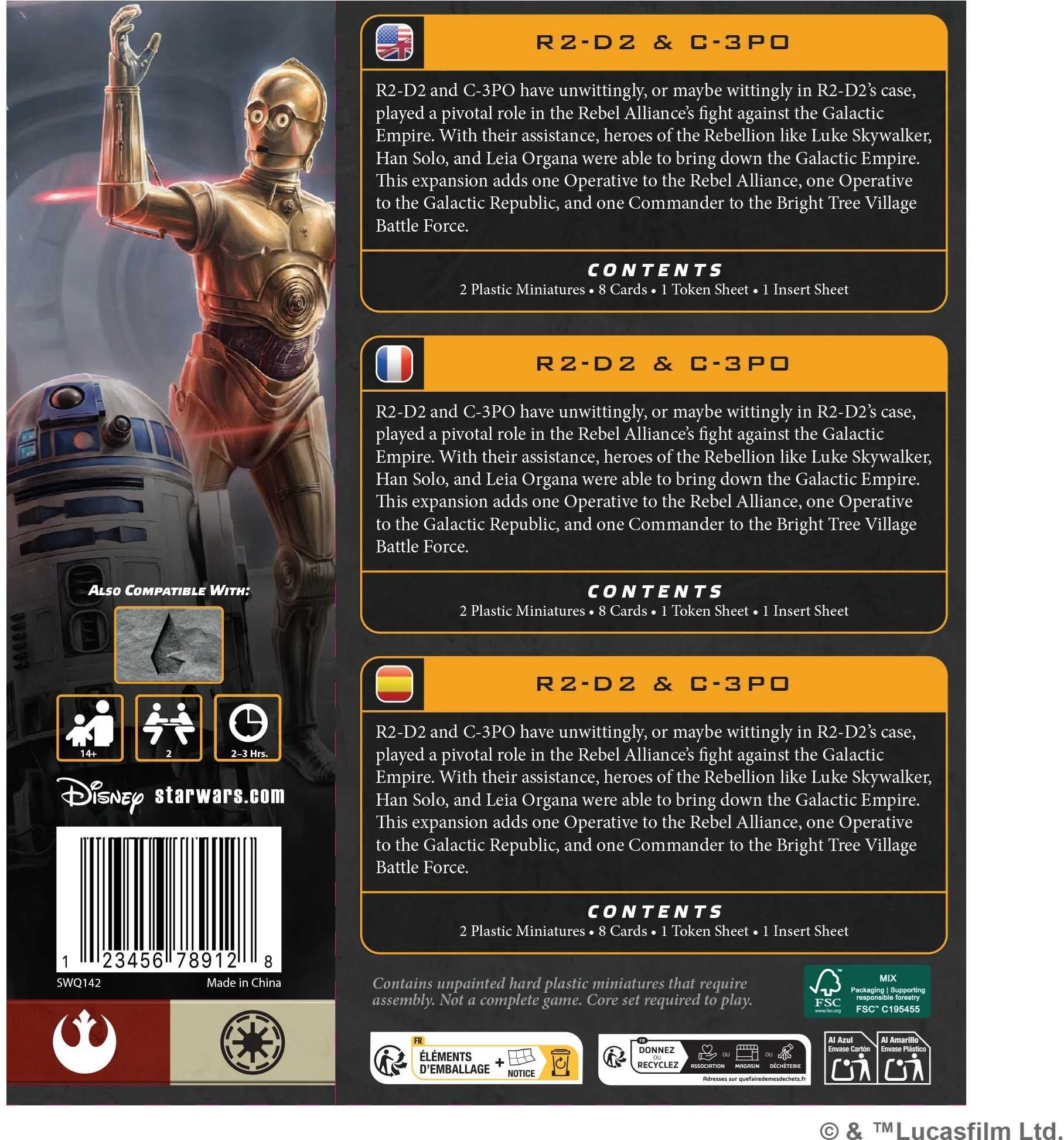 Atomic Mass Games Star Wars: Legion R2-D2 ; C-3PO Operative Expansion for Board Games