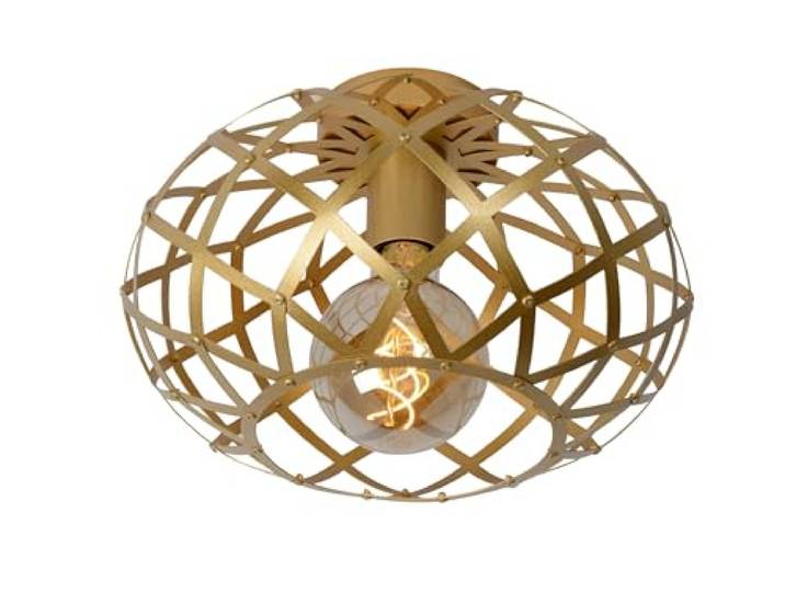 LUCIDE WOLFRAM - Deckenleuchte - Ø 30 cm - 1xE27 - Mattes Gold/Messing