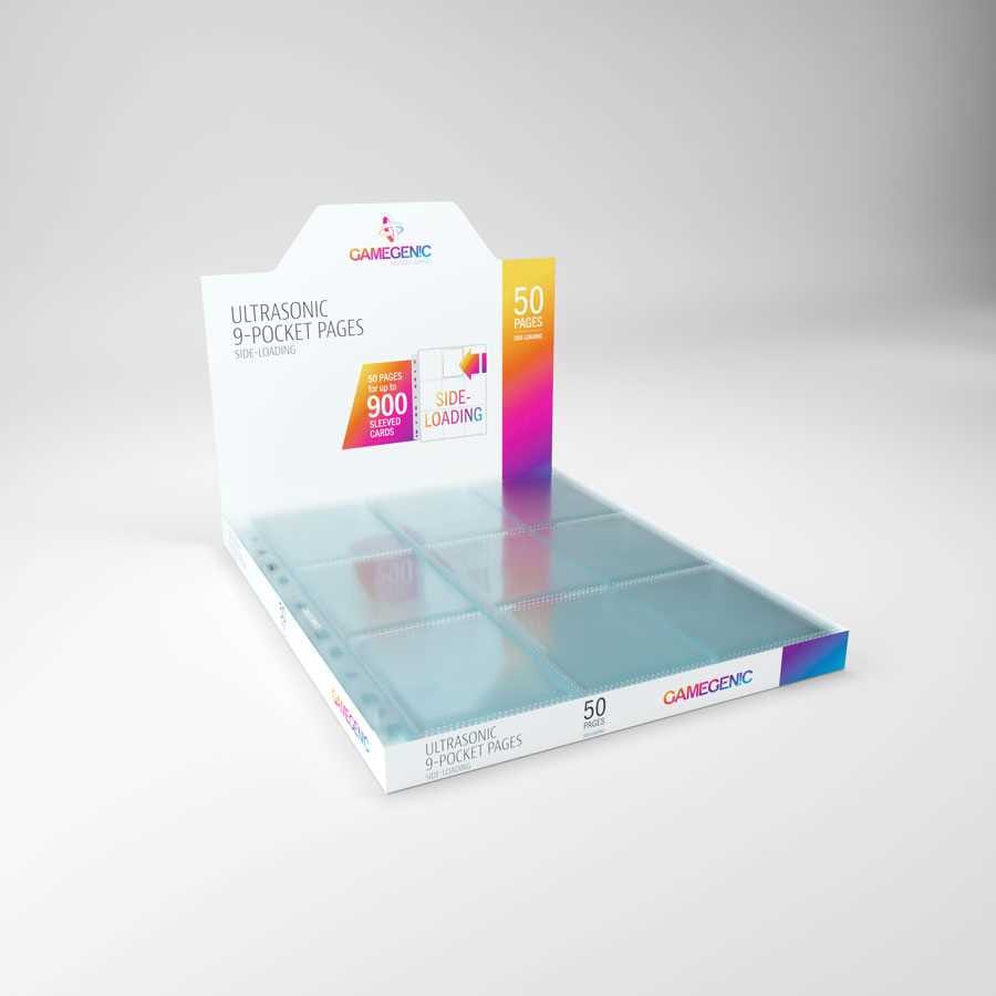 Gamegenic Ultrasonic 9-Pocket Pages Sideloading Display, 50 Pages for Card Collectors