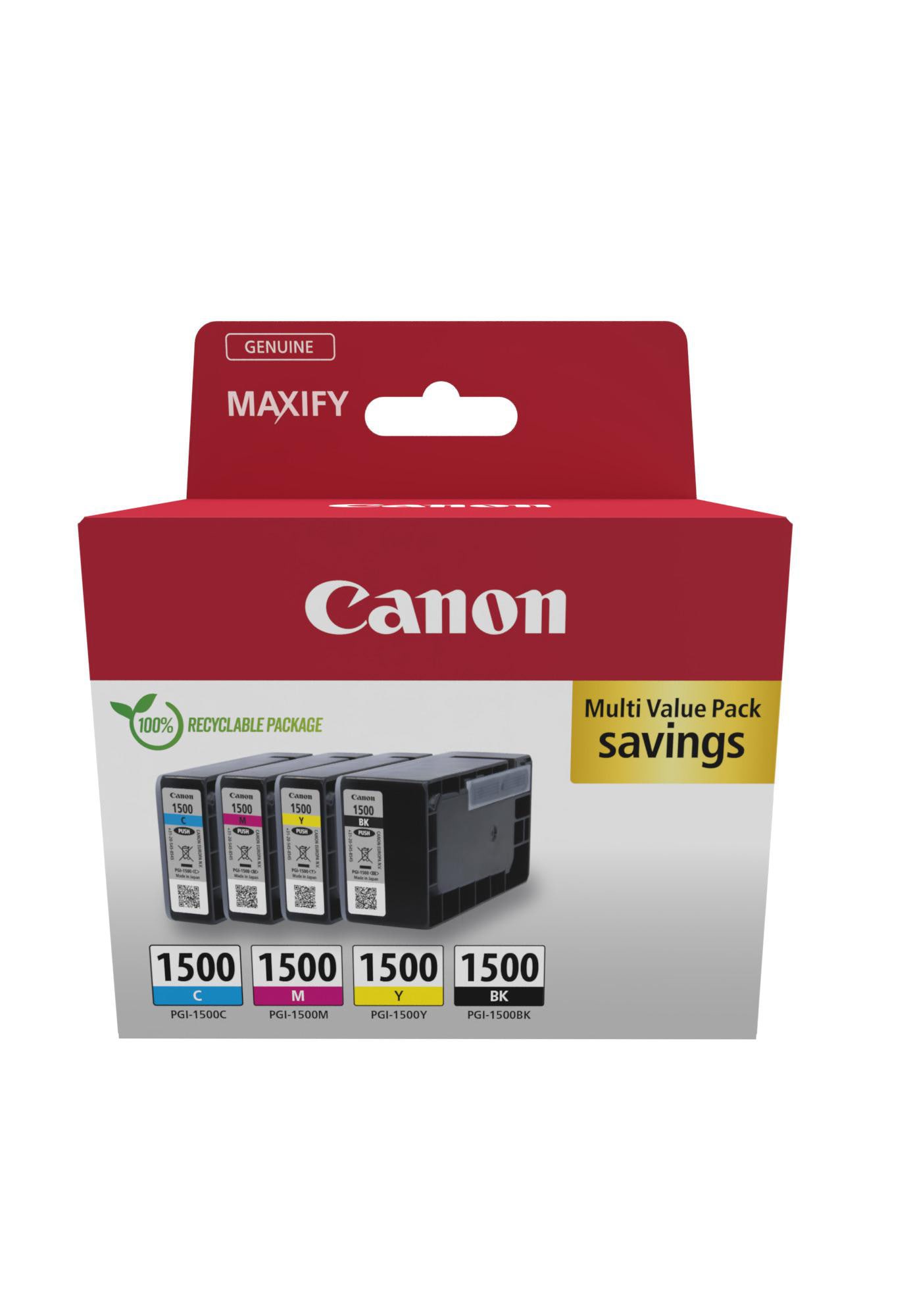 Canon 9218B006 Druckerpatrone PGI-1500 Multipack BK/C/M/G
