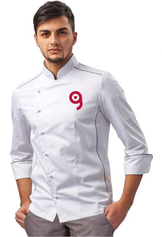 Giacca da cuoco Adrian con bottoni eleganti Personalizzate o neutre SIGGI HORECA