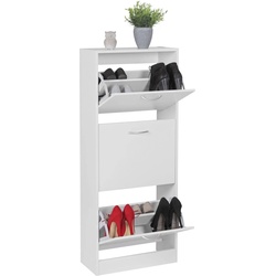 SCHUHKIPPER – Weiß, 125 cm breit, 3 Klappfächer, für ca. 18 Paar Schuhe