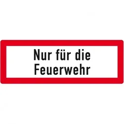 Schild I Hinweisschild Nur für die Feuerwehr, Aluminium RA0, reflektierend, 594x210mm, DIN 4066