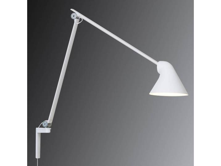Design wandlamp NJP, wit / opaal, Woon-/ Eetkamer, Aluminium, Design, Wandlamp design