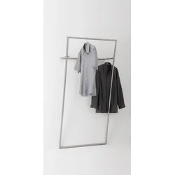 Garderobe Barrel aus Edelstahl, modernes Design, silber, hochwertige Verarbeitung, für Indoor