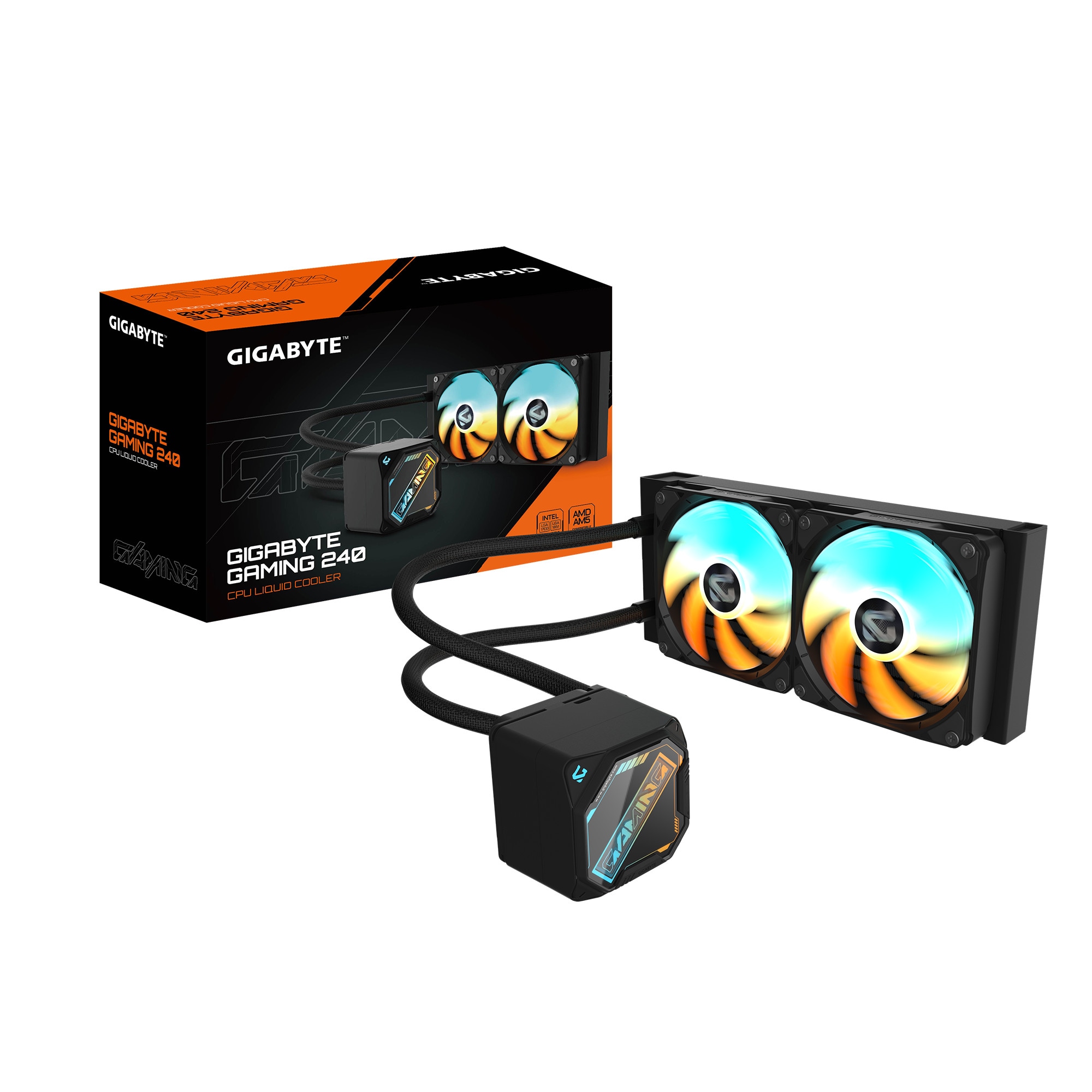 GIGABYTE GME 240 Wasserkühlung für AMD und Intel CPU Schwarz GP-GIGABYTE GME 240