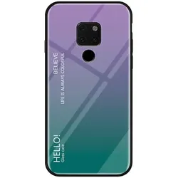 Handy Tasche für Huawei Mate 20 X Gradient Case Schutz Hülle Bumper Cover Lila