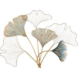möbel direkt online Wanddekoration Ginkgoblätter gold