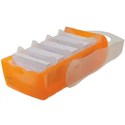 HAN Croco Karteikasten DIN A8 500 Karteikarten orange