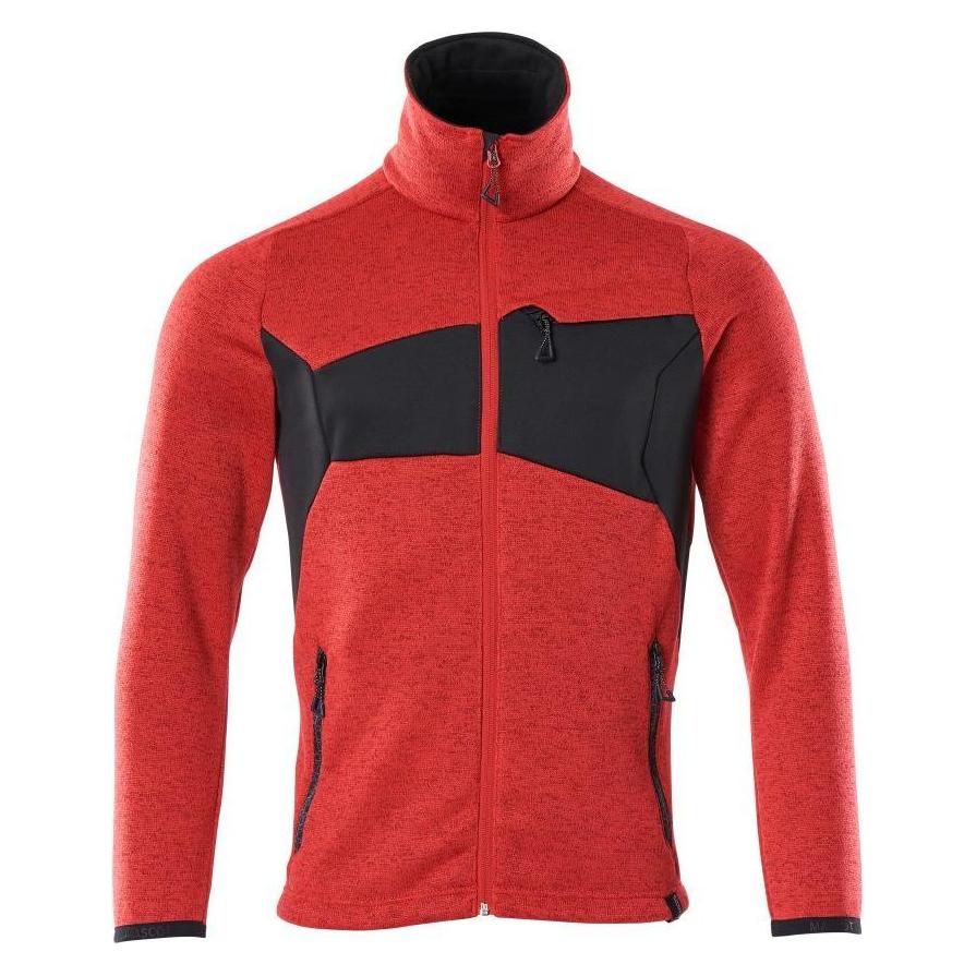 Mascot Strickpullover mit Reissverschluss Strickjacke Grösse XL, verkehrsrot/schwarz (XL) (229309)