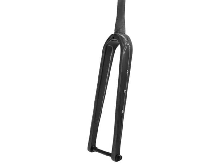 HIMALO Carbon Rennrad Starrgabel 700C Gravel-Gabel Steckachse 12x100mm Scheibenbremse Fahrrad-Gabel Gerade/konisch Vorderradgabel Mit Wasserflaschenhalterung (Color : Glossy Black, Size : Tapered)