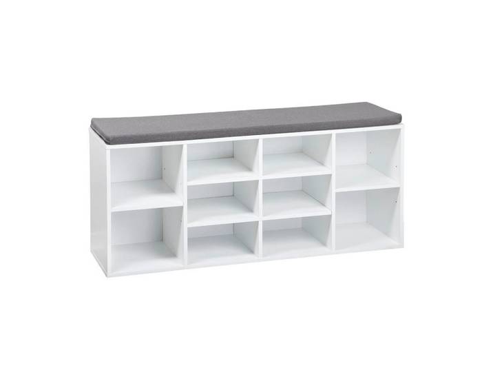Kesper Schuhregal, Grau, Weiß, 6 Fächer, 103.5x48x29.5 cm, stehend, Garderobe, Schuhaufbewahrung, Schuhregale