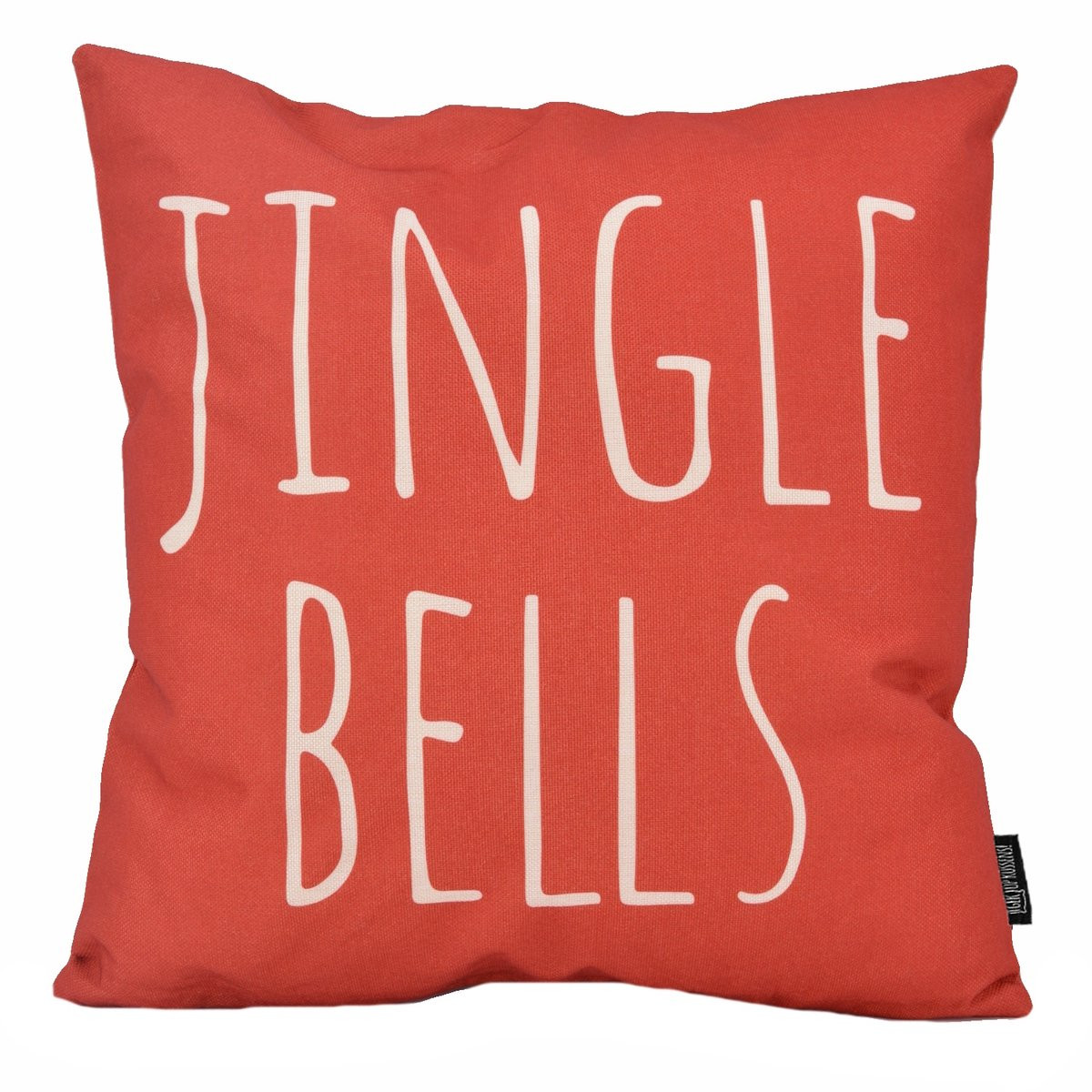 Sierkussen Red Jingle Bells van katoen en linnen, 45 x 45 cm