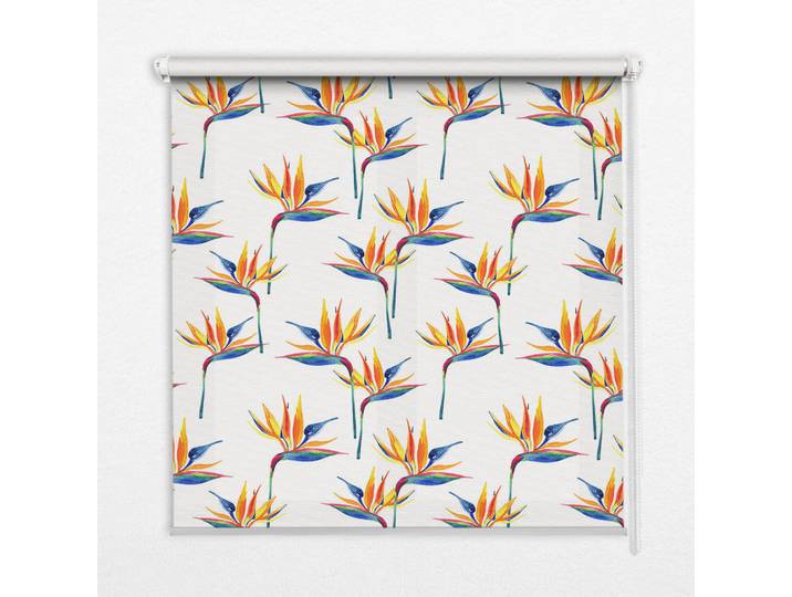 Tulup Innenrollo - Fensterrollo - Rollo - 150x140 cm - Bunte Blätter, Orange, Kunststoff, Rechteckig, 150x140x0.5 cm, Heimtextilien, Vorhänge, Rollos