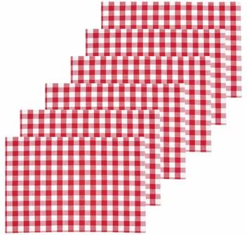 C&F Home Ashford Red Placemat Set 6