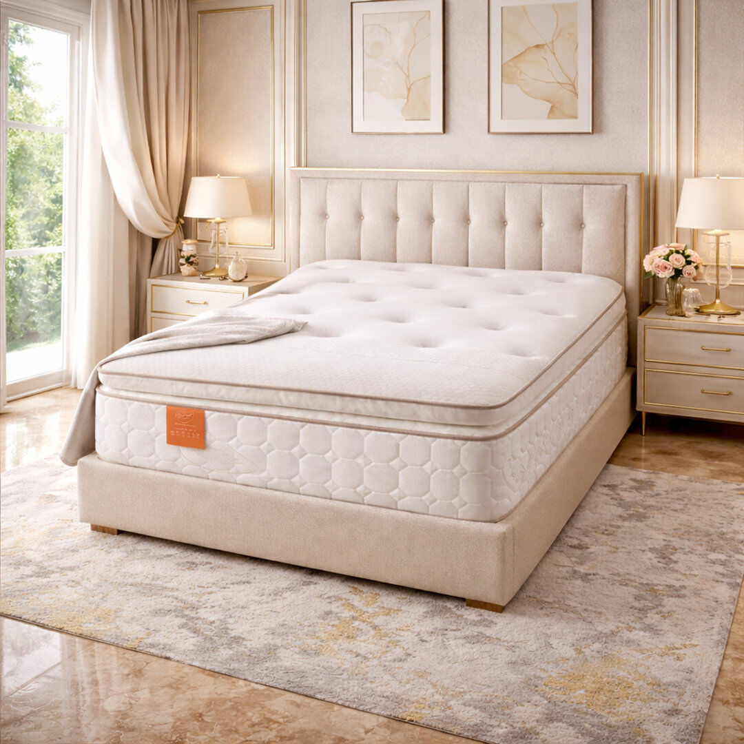 Sareer Furniture Pillow Top Open Coil Mattress Kingsize (5')