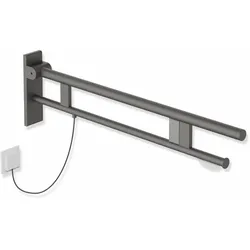 HEWI Stützklappgriff Duo, Design B, System 900, Edelstahl, Ausladung 900 mm, SC