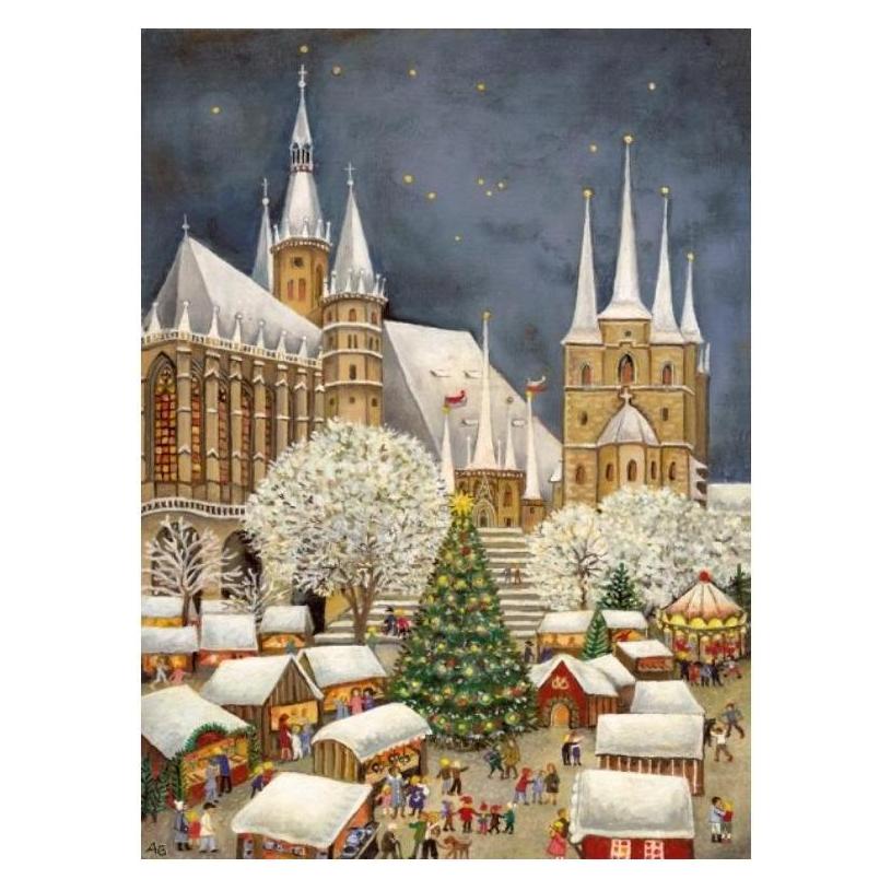 Olewinski & Tochter 2910 - Weihnachtspostkarte Erfurt Dom (2910)