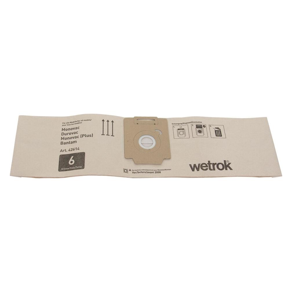 Wetrok Multipack 3x10 Stück (42614) Staubsaugerbeutel Staubsaugersäcke 6l Durovac Monovac & Bantam (30x) (42614_3er)