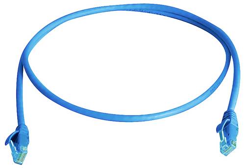 Telegärtner 100009295 RJ45 Patchkabel 20.0m Blau Flammwidrig, mit Knickschutztülle 1St.