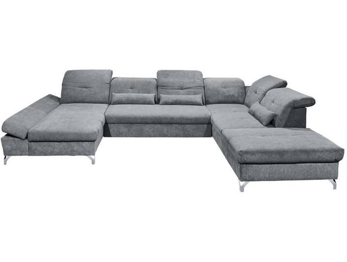 Mid.you Wohnlandschaft, Anthrazit, Metall, 8-Sitzer, U-Form, 350x245 cm, Made in EU, Wohnzimmer, Sofas & Couches, Wohnlandschaften, Wohnlandschaft U-Form