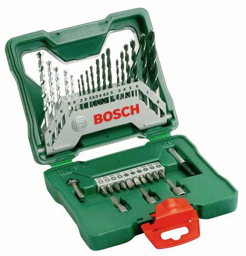 Bosch Accessories 2607019325 X-Line 33teilig Bohrer- und Bit-Sortiment Metall, Stein, Beton, Holz, Mauerwerk