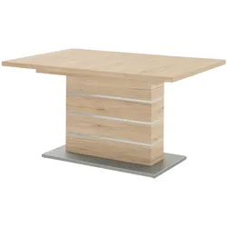Säulentisch ausziehbar  ¦ holzfarben ¦ Maße (cm): B: 90 H: 77