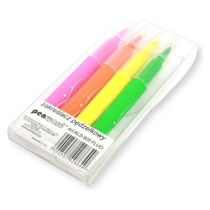 Polsirhurt Fluo-Pinsel-Textmarker 4 Farben (4x) (47595068)