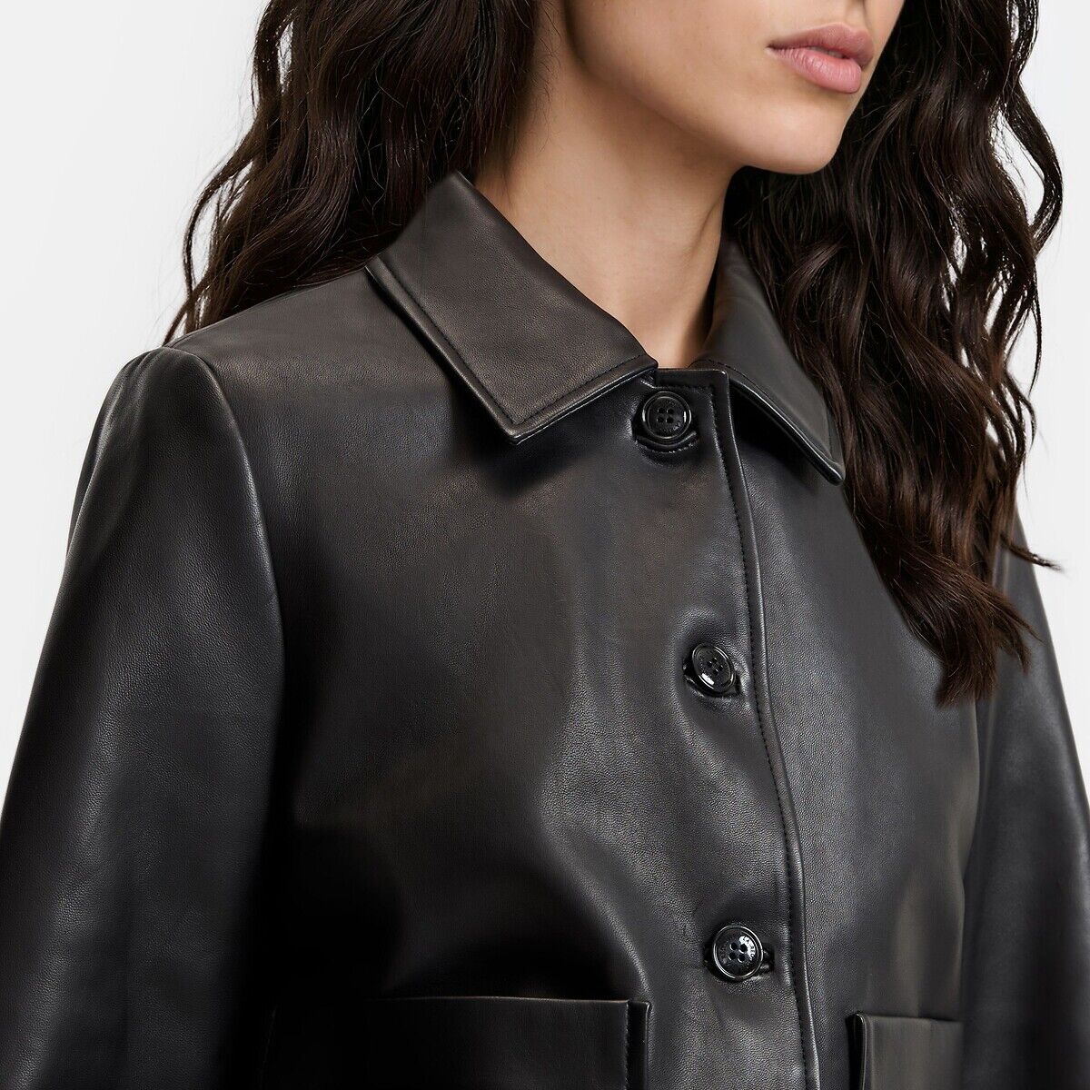 LA REDOUTE COLLECTIONS Veste courte boutonnée en cuir, Signature ABELLE
