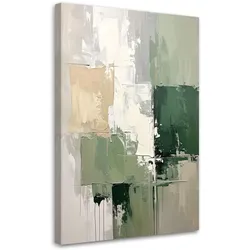 LEINWANDBILD, Abstrakt in Grüntönen