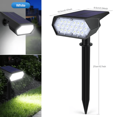 Inspire Curations RGB Warm White Solar Landscape Spotlight For Garden And Patio white