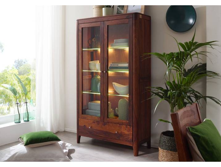 Vitrine 100x40 Palissandre huilé Noisette BROOKLYN #27