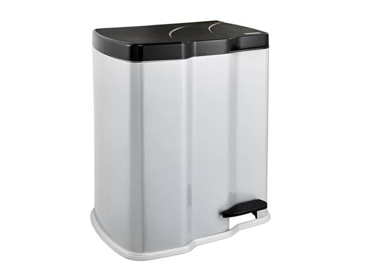 keeeper Treteimer mit 2 Abfallbehältern, 7 l + 15 l, Gunnar, Silber