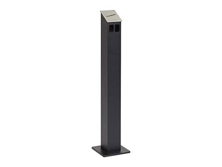 HISKA Standascher Aluminium Pulverbeschichtet (Schwarz Ral 9005 fs)
