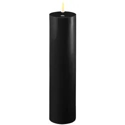 Stumpenkerze LED Schwarz 5 x 20cm