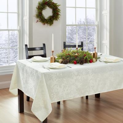 Threadmade Prahl Jacquard Poinsettia Tablecloth