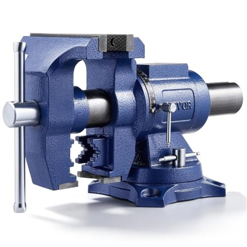 VEVOR Industriële bankschroef van nodulair ijzer, blauw