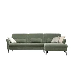 meinSofa Ecksofa Cord DANTE , grün