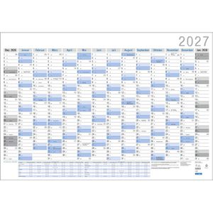 Weingarten Plakatkalender 2973000, Wandplaner Neutral, 2027, Jahresplaner, 14 Monate, 98 x 68cm (B1)