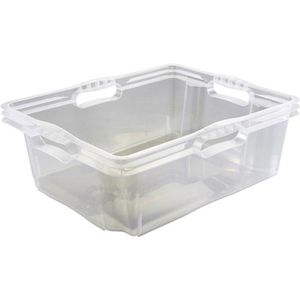 Keeeper Aufbewahrungsbox Franz 16 Liter, Kunststoff, transparent, A3, 43 x 35 x 15 cm