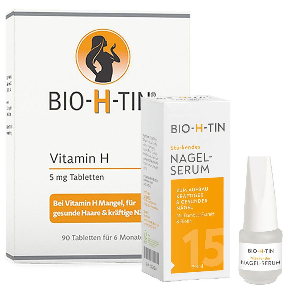 Bio-H-Tin stärkendes Nagel-Serum + Vitamin H 5 mg für 6 Monate Tabletten 1 St