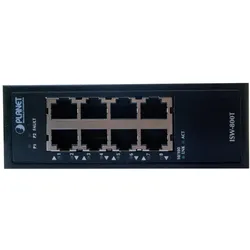 Planet Industrial 8-Port 10/100TX Compact Ethernet Switch (8 Ports), Netzwerk Switch, Blau