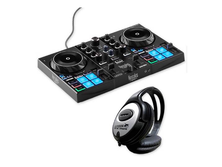 HERCULES DJ Controller Hercules DJ Control Inpulse 200 MK3 DJ-Controller mit Kopfhörer, (Vorteils-Set mit Kopfhörer, 1-tlg), Vorteils-Set mit Kopfhörer