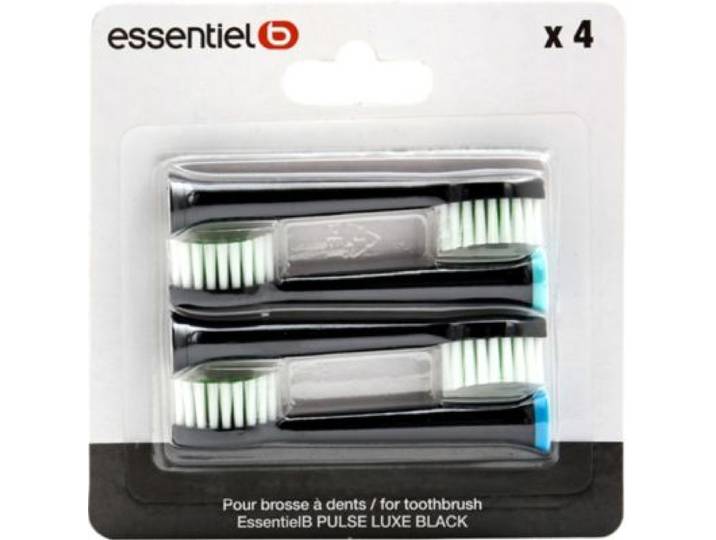 Essentielb - Brossette Dentaire Pack 4 Brossettes Noir Pour Pulselux