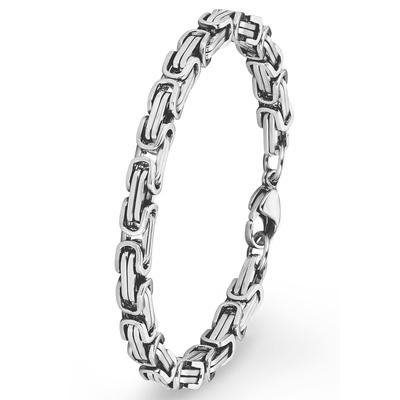Edelstahlarmband AMOR "9351763", silber (edelstahlfarben), Armbänder, Herren, 21cm, Edelstahl, Edelstahlarmband, Made in Germany