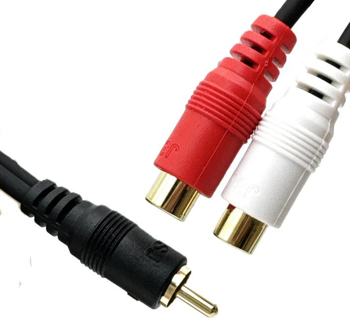 T-ProTek Y-kabel Subwoofer Adapter met 2 aansluitingen, 1,8 meter