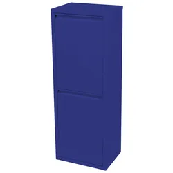 Helloshop26 - Wandmontierter Recyclingbehälter 2 x 14 l Mitternachtsblau